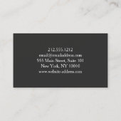 Monogram Gray Attorney Professional Visitekaartje (Achterkant)
