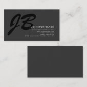 Monogram Gray Black Consultant Visitekaartje (Voorkant / Achterkant)