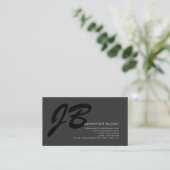 Monogram Gray Black Consultant Visitekaartje (Staand voorkant)