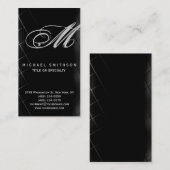 Monogram Gray Black Consultant Visitekaartje (Voorkant / Achterkant)
