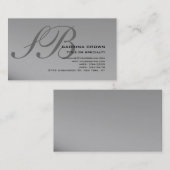 Monogram Gray Black Consultant Visitekaartje (Voorkant / Achterkant)