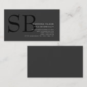 Monogram Gray Black Consultant Visitekaartje (Voorkant / Achterkant)