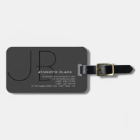 Monogram Gray Black Modern Initiaal