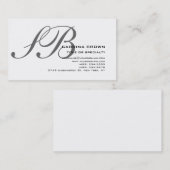 Monogram Gray White Consultant Visitekaartje (Voorkant / Achterkant)