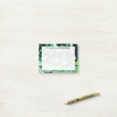 Monogram Green Lily Pad Pond Post-it® Notes (Op bureau)