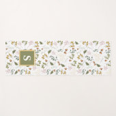 Monogram Greenery Autumn Colors Yogamat (Voorkant (horizontaal))