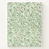 Monogram Greenery Botanical Pattern Green Sinaasap Notitieboek (Achterkant)