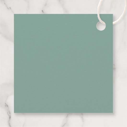 Monogram Greenery Krans Elegante bruiloft Bedankjes Labels (Achterkant)