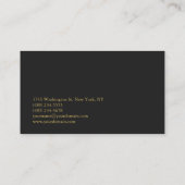 Monogram Grey Gold Carte de visite professionnel (Dos)