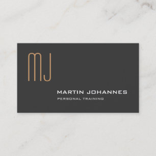 Monogram Grey Personal Trainer Visitekaartje