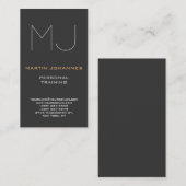 Monogram Grey Sport Carte de visite d'entraînement (Devant / Derrière)