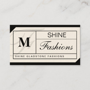 Monogram Grid (crème) Visitekaartje