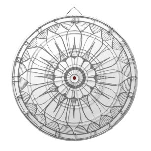 Monogram grijs en Roze Modern Medallion Pattern Dartbord