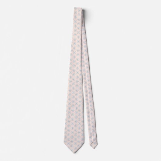 Monogram grijs en Roze Modern Medallion Pattern Stropdas (Voorkant)