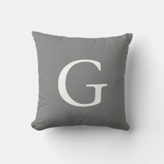 Monogram Grijs Kussen