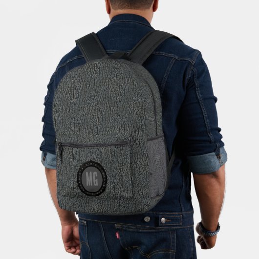 Monogram grijs leder bedrukte rugzak (Insitu (model))
