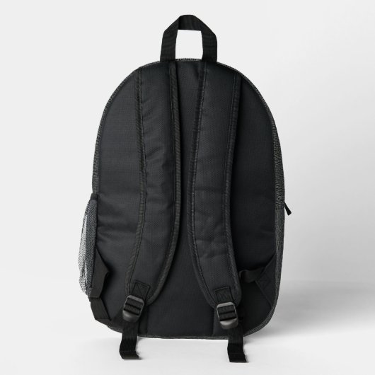 Monogram grijs leder bedrukte rugzak (Achterkant)