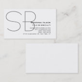 Monogram grijs Zwart witconsultant Visitekaartje (Voorkant / Achterkant)