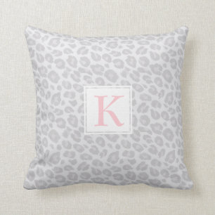 Monogram Grijze toneel Sierkussen voor afdrukken o