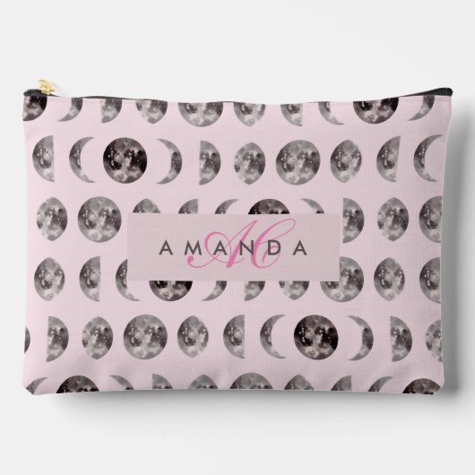 Monogram grillige Dromerige Maan Fasen Geschenken Etui (Voorkant)