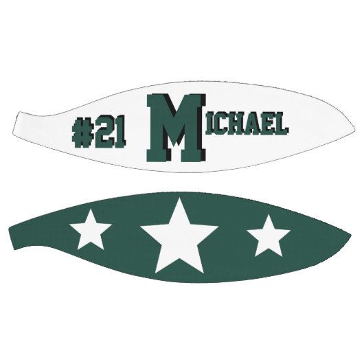 Monogram groen en wit basketbal (Panelen)