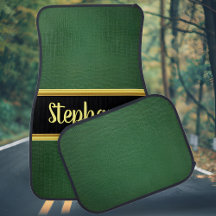 monogram groen lederontwerp