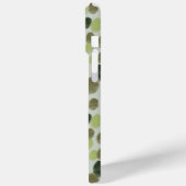 Monogram Groen Modern Waterverf Dot Pattern Case-Mate iPhone Case (Achterkant / Links)