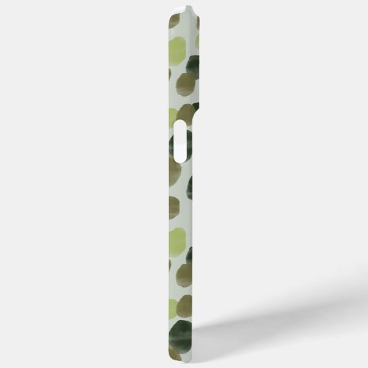Monogram Groen Modern Waterverf Dot Pattern Case-Mate iPhone Case (Achterkant / Rechts)