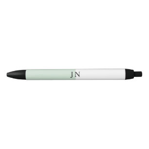 Monogram  Groen Pastel Wit Kleurblok Zwarte Inkt Pen