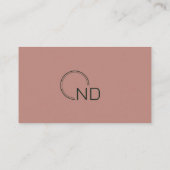 Monogram Groen Roos Minimalistisch Persoonlijk Visitekaartje (Achterkant)