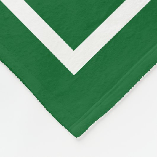 Monogram Groen Wit Trouwkoppels Namen Fleece Deken (Hoek)