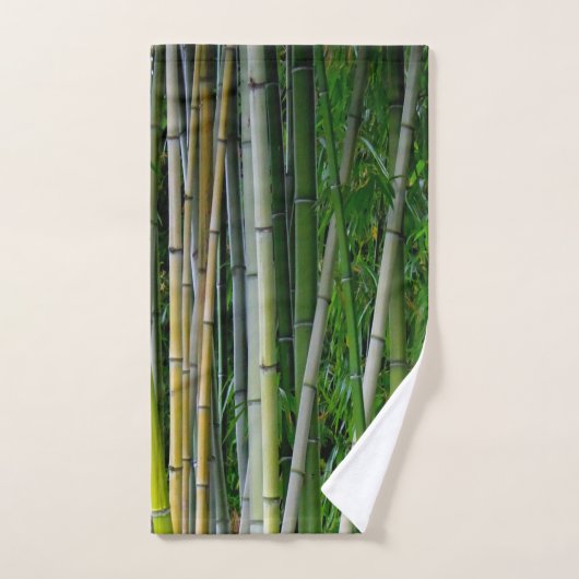 Monogram | Groene Bamboe Forest Botanical Earthy Bad Handdoek (Handdoek)