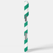 Monogram groene blauwe diagonale strepen Case-Mate iPhone case (Achterkant / Rechts)