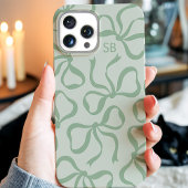Monogram groene boog van munt Case-Mate iPhone case