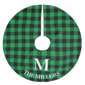 Monogram groene buffelfamilie kerstboom rok (Voorkant)