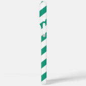 Monogram groene en blauwe diagonale strepen Case-Mate iPhone case (Achterkant / Links)