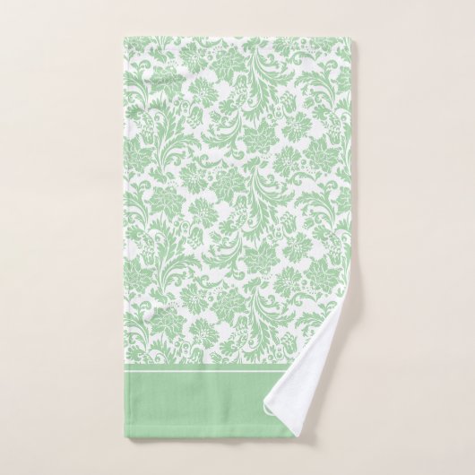 Monogram groene en witte  dampmaskers bad handdoek (Handdoek)