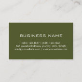 Monogram Groene kleur achtergrond leger Visitekaartje (Achterkant)