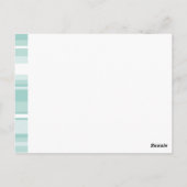 Monogram groene strepen briefkaart (Achterkant)