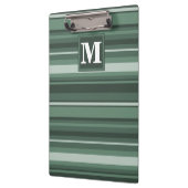 Monogram groene strepen klembord (Links)
