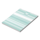 Monogram groene strepen notitieblok (Gedraaid)
