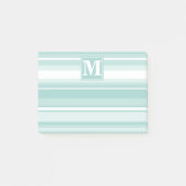 Monogram groene strepen post-it® notes (Voorkant)