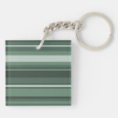 Monogram groene strepen sleutelhanger (Achterkant)