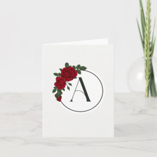 Monogram Groeten Kaart - Letter A