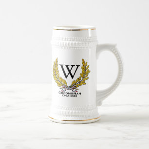 Monogram Groomsman-Best Man Bierpul