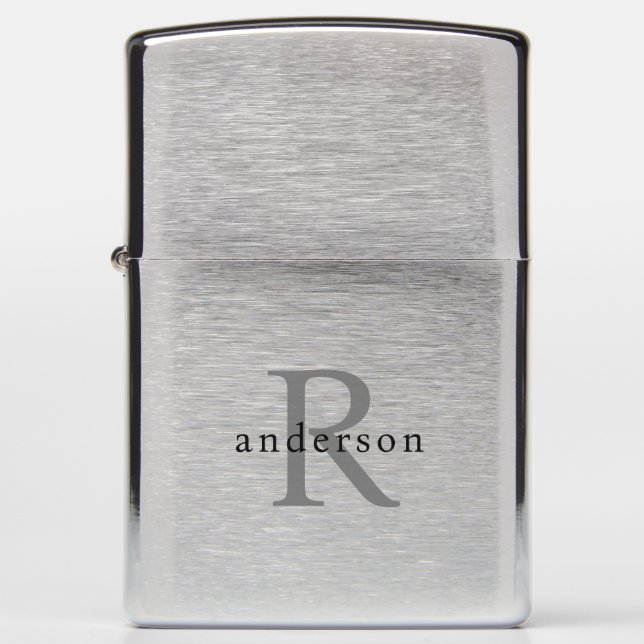 Monogram Groomsman Custom II Zippo Lighter (Voorkant)