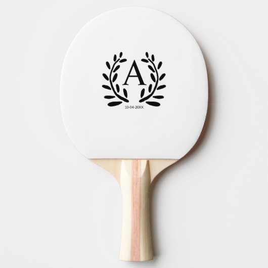 MONOGRAM GROOMSMAN JAAR DATUM NAAM CADO'S TAFELTENNISBATJE (Voorkant)