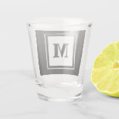 Monogram Groomsman of Beste Man Voorstel Shot Glas (Achterkant)
