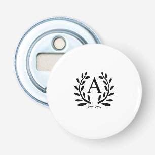 MONOGRAM GROOMSMAN TOEVOEGEN JAAR DATUM NAAM GESCH BUTTON FLESOPENER