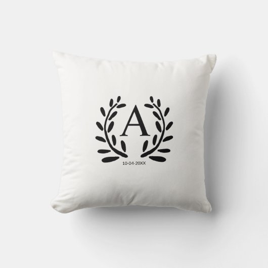 MONOGRAM GROOMSMAN VOEG JAAR DATUM NAAM CADOU KUSSEN (Voorkant)